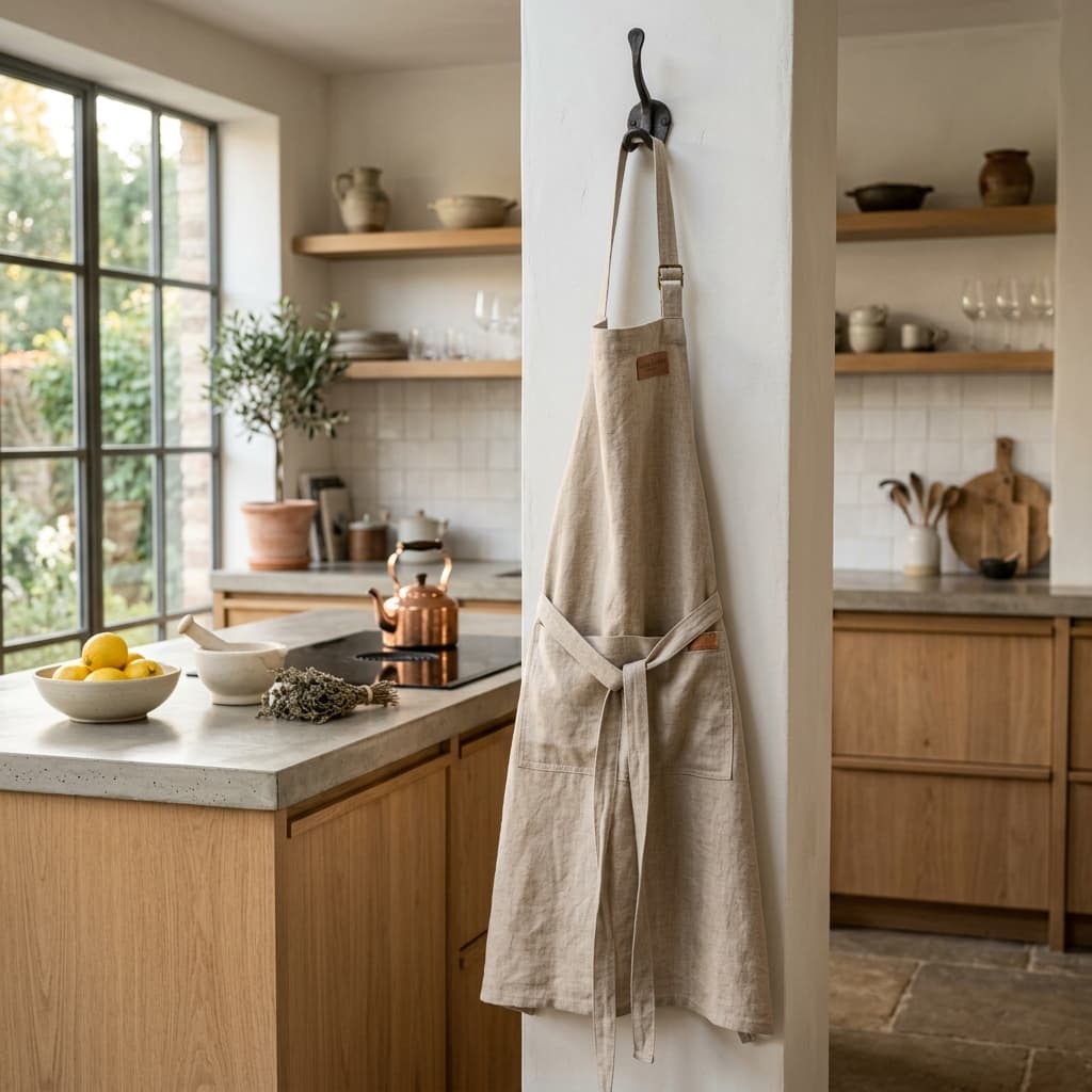 Linen Crossback Apron